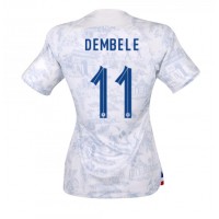 Frankreich Ousmane Dembele #11 Fußballbekleidung Auswärtstrikot Damen WM 2022 Kurzarm